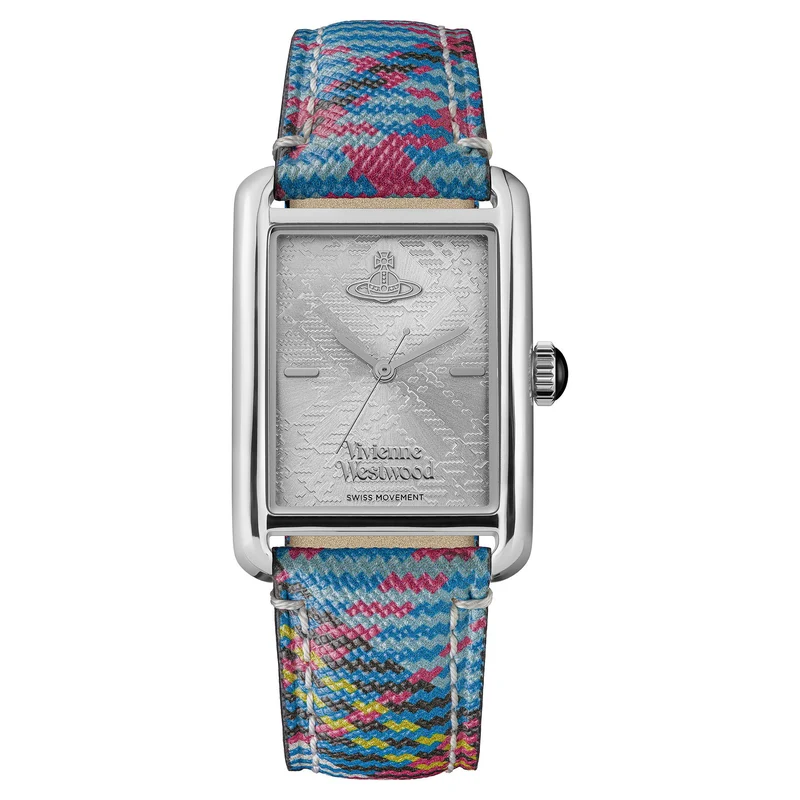 Vivienne Westwood Shacklewell 28mm Silver Dial Leather Ladies Quartz Watch VV297SLMT