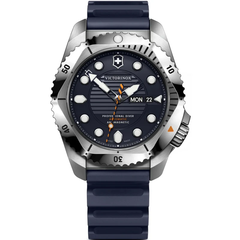 Victorinox Dive Pro 43mm Blue Dial Rubber Mens Automatic Watch 241995