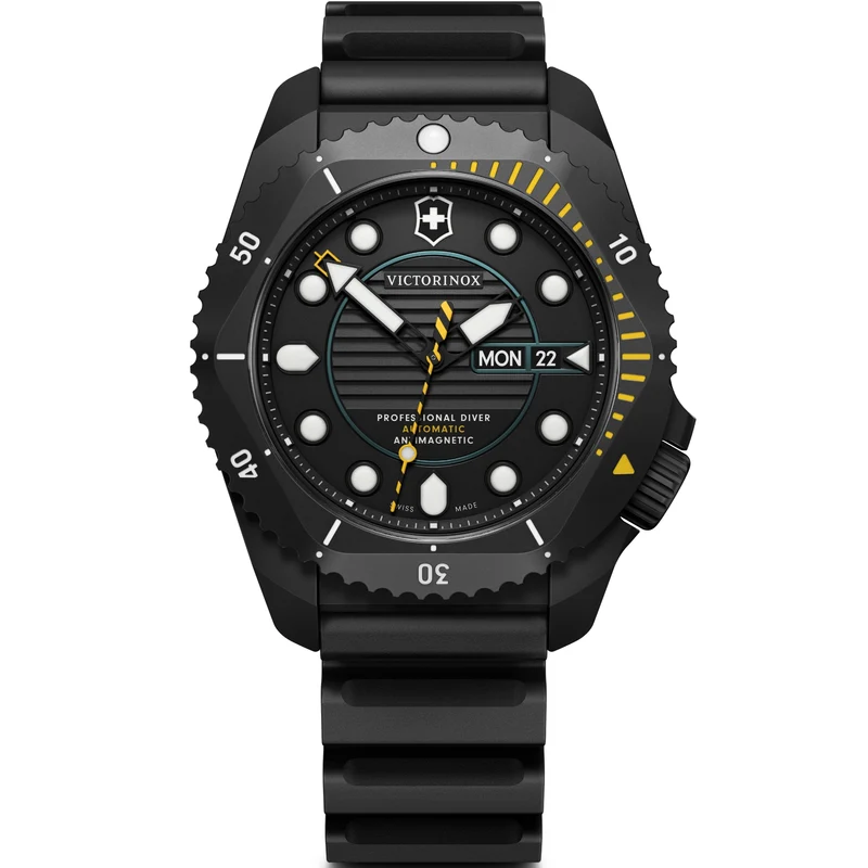 Victorinox Dive Pro 43mm Black Dial Rubber Mens Automatic Watch 241997