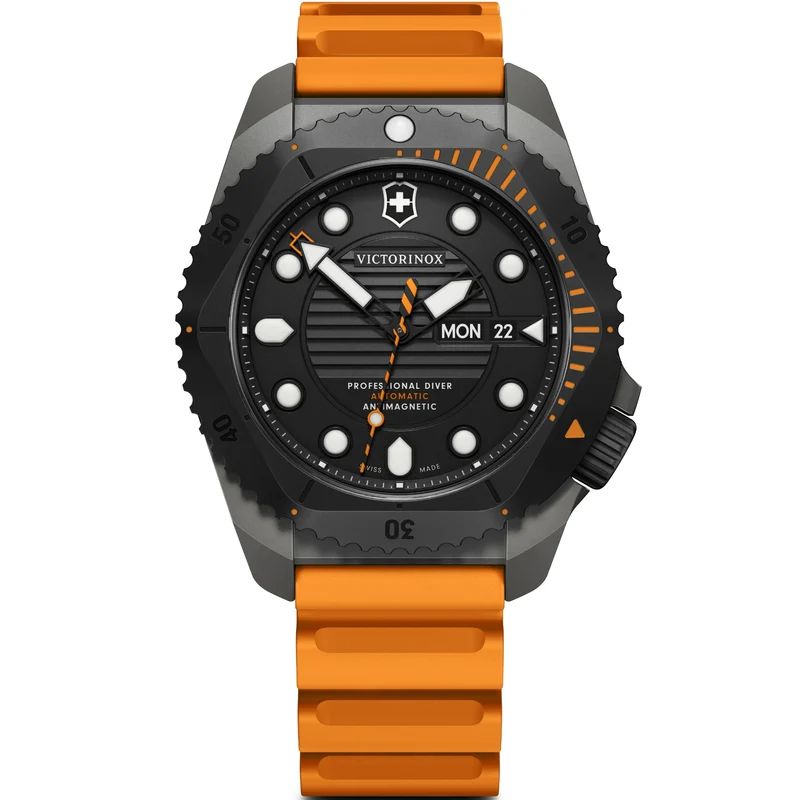 Victorinox Dive Pro 43mm Black Dial Rubber Mens Automatic Watch 241996
