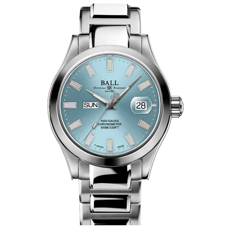Ball Engineer III Marvelight Chronometer Automatic Blue Dial Steel Strap Men's Watch NM9036C-S1C-IBER