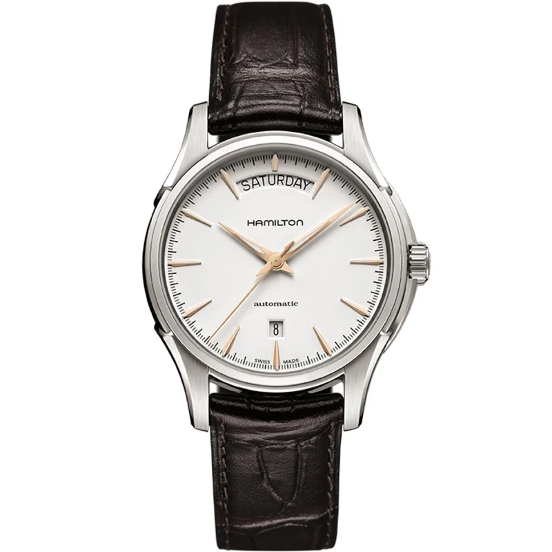 Hamilton Jazzmaster 40mm White Dial Leather Mens Automatic Watch H32505511