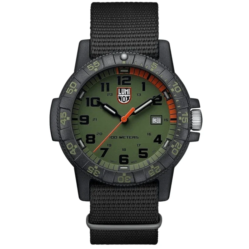 Luminox Leatherback Sea Turtle Giant 44mm Green Dial Textile Mens Quartz Watch XS.0337