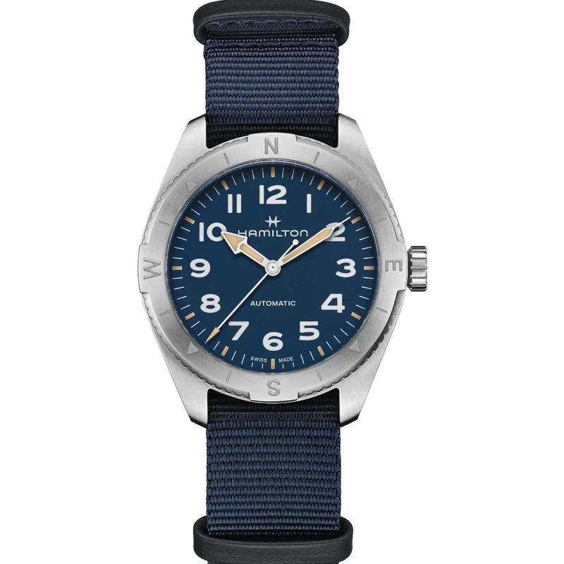 Hamilton Khaki Field 41mm Expedition Blue Dial NATO Mens Automatic Watch H70315940