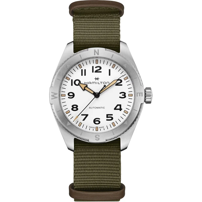 Hamilton Khaki Field 41mm Expedition White Dial NATO Automatic Watch H70315910