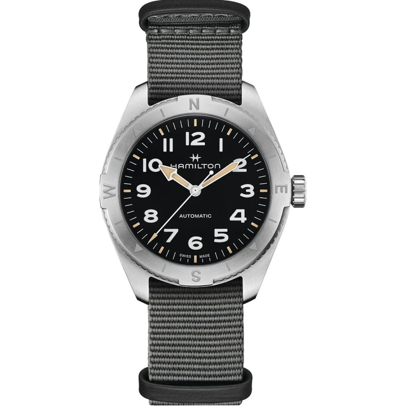 Hamilton Khaki Field 41mm Expedition Black Dial NATO Mens Automatic Watch H70315930