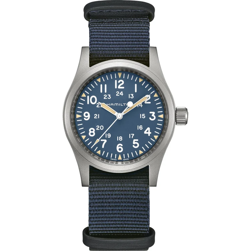 Hamilton Khaki Field 38mm Blue Dial NATO Mechanical Watch H69439940