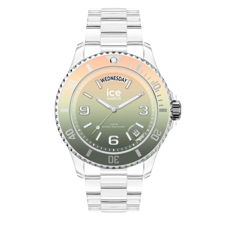 ICE Clear Sunset Yoga Multicolor Gradient Dial Silicone Strap Watch 021438