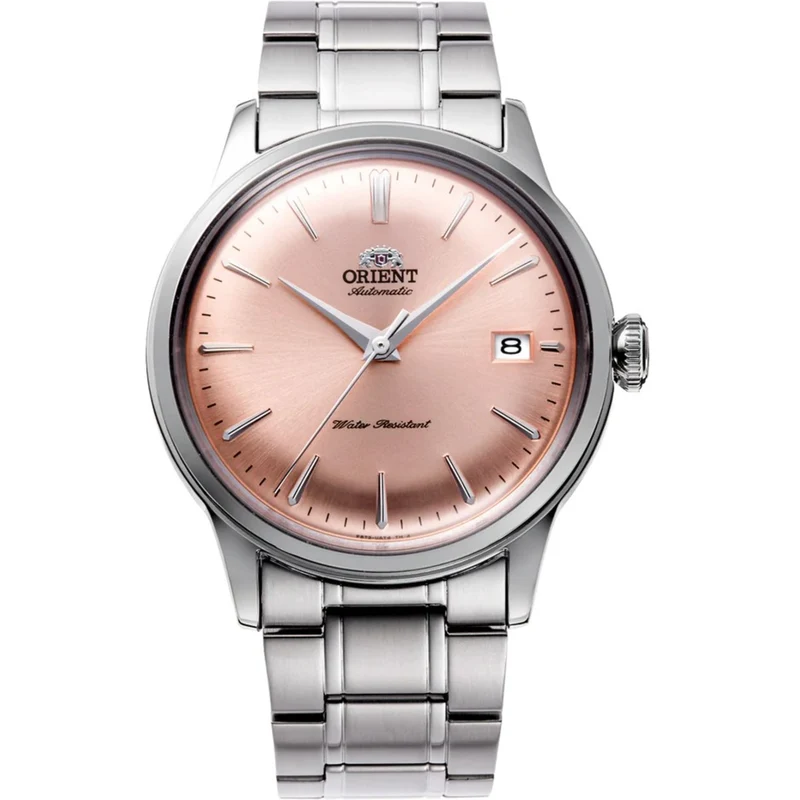 Orient Bambino 38mm Pink Dial Steel Mens Automatic Watch RA-AC0M11Y30B