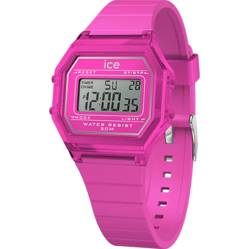 ICE Digit Retro Neon Pink Digital Silicone Strap Women's Watch 022887