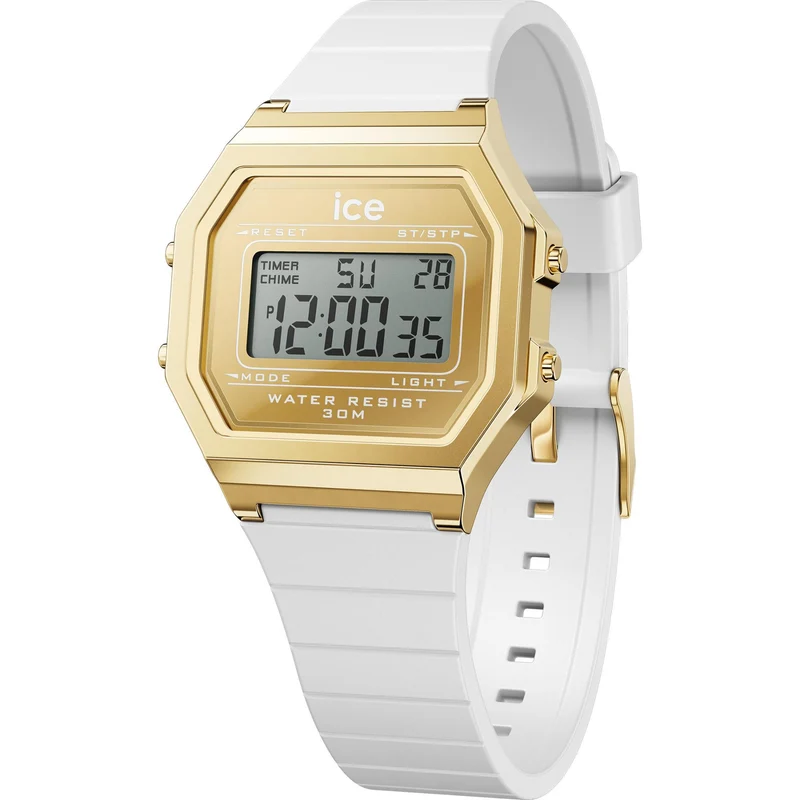 ICE Digit Retro White Digital Silicone Strap Watch 022733