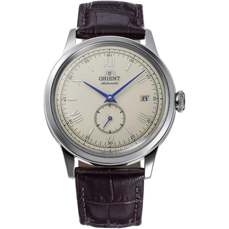 Orient Bambino 38mm Small Seconds Champagne Dial Leather Mens Automatic Watch RA-AP0105Y30B