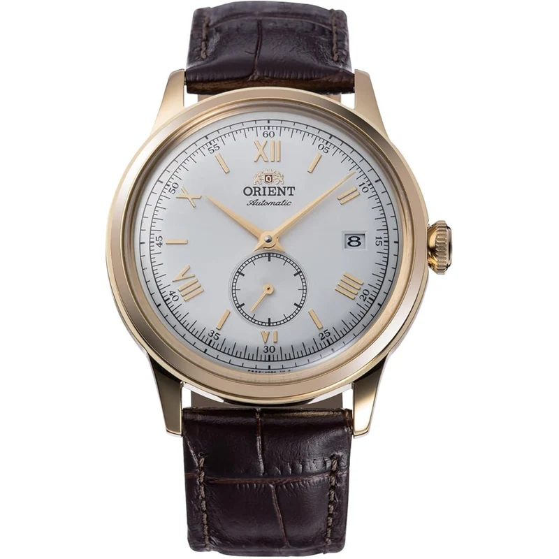 Orient Bambino 38mm Small Seconds White Dial Leather Mens Automatic Watch RA-AP0106S30B