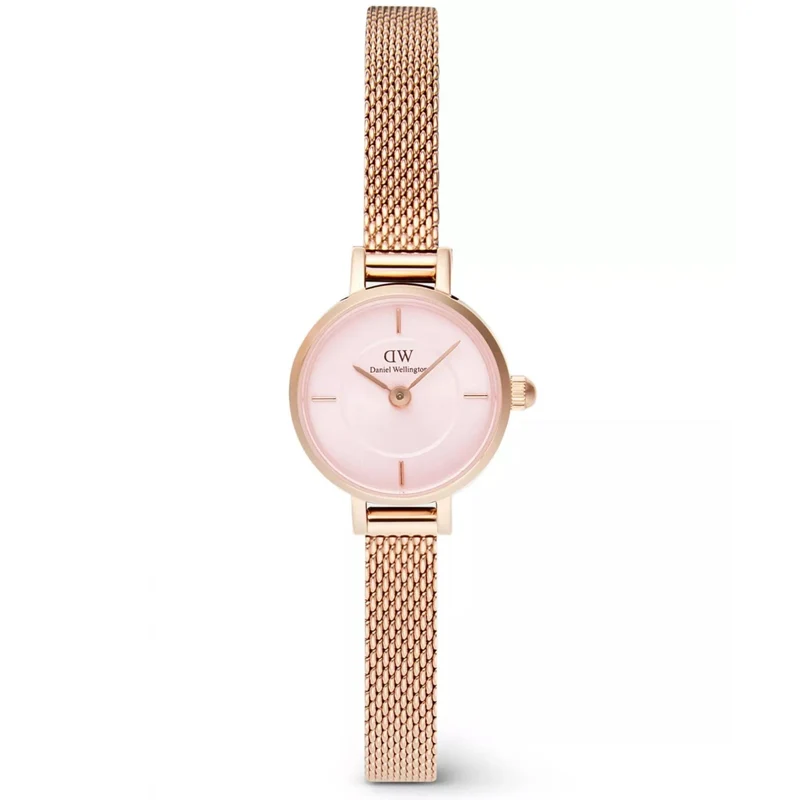 Daniel Wellington Petite 19mm Pink Dial Steel Ladies Quartz Watch DW00100743