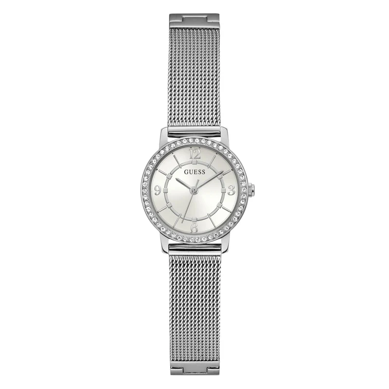 GUESS Silver Tone Analog Silver Dial Steel Strap Women's Watch GW0534L1