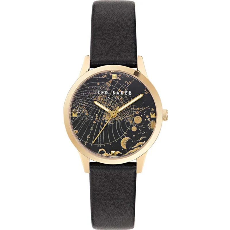Ted Baker Fitzrovia Ladies Black Leather Strap Watch BKGFW2302