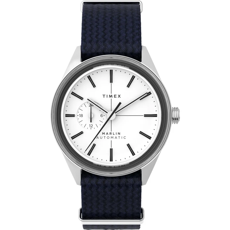 Timex Marlin 38mm White Dial Fabric Mens Automatic Watch TW2V72300