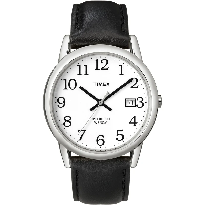Timex Easy Reader 35mm White Dial Leather Mens Quartz Watch T2H281
