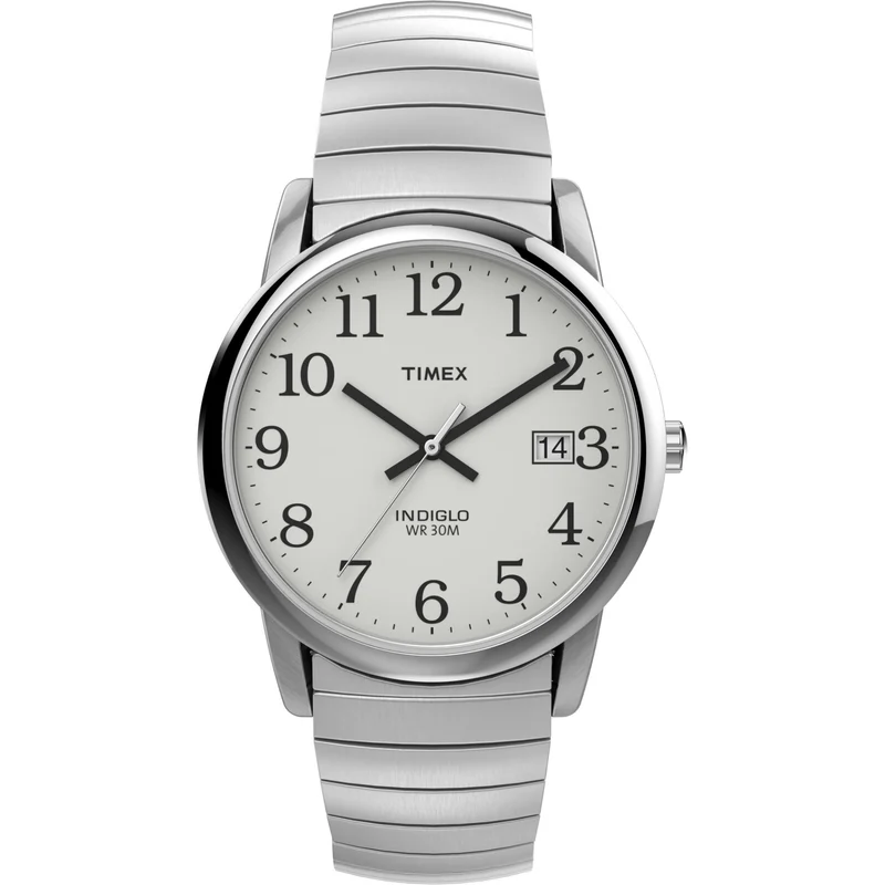 Timex Easy Reader 35mm White Dial Steel Mens Quartz Watch T2H451