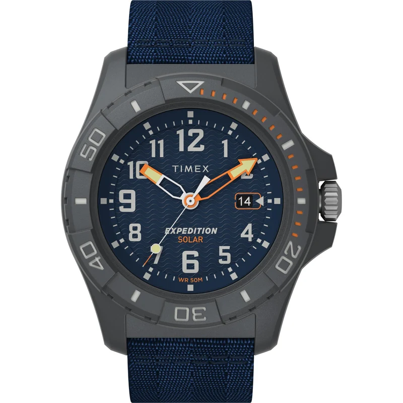 Timex Expedition 46mm Blue Dial Fabric Mens Quartz Watch TW2V40300