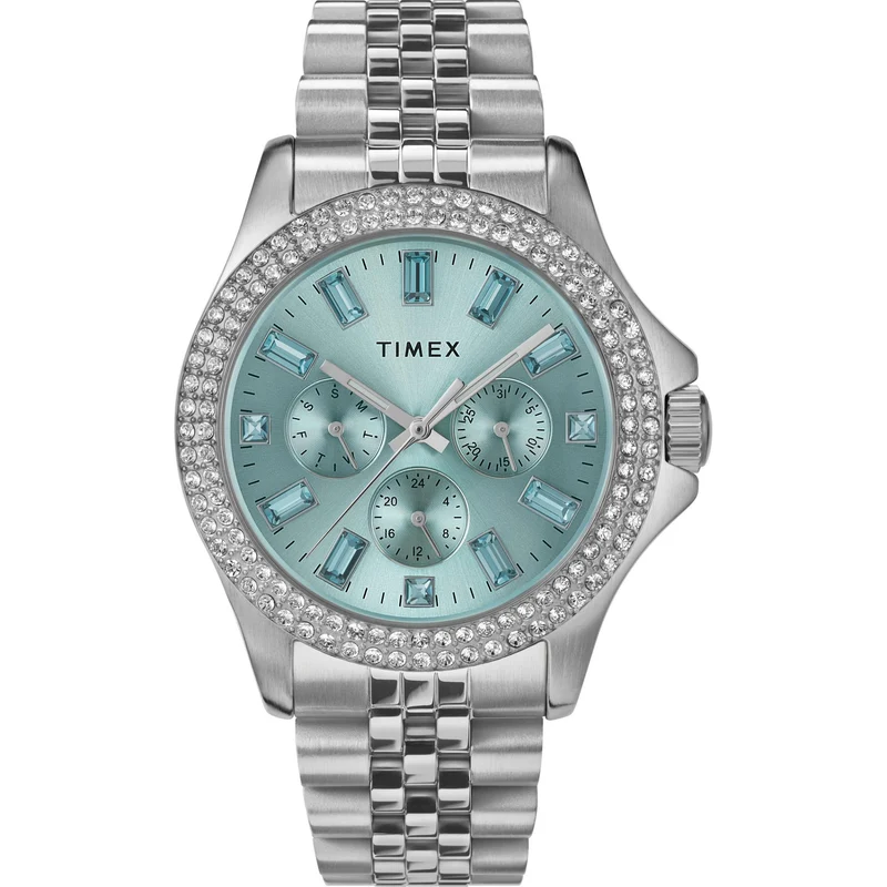 Timex Kaia 40mm Blue Dial Steel Ladies Quartz Watch TW2V79600
