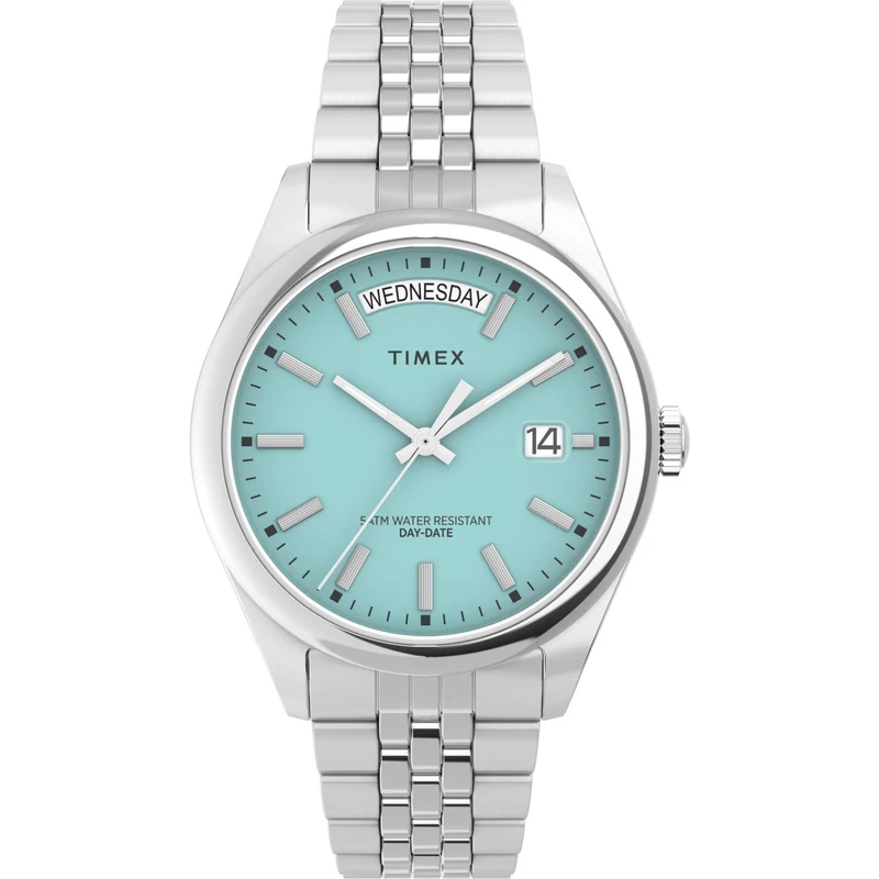 Timex Legacy 36mm Blue Dial Steel Ladies Quartz Watch TW2V68400