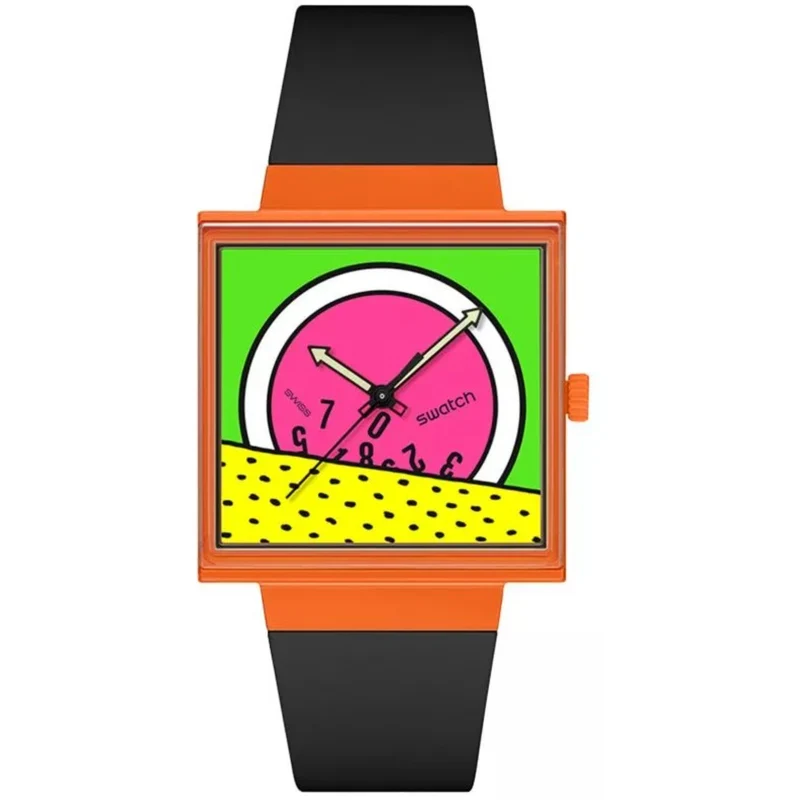 Swatch Break Free Break Time Multi-colour Dial Bio-sourced Strap Women’s Watch SO34Z101