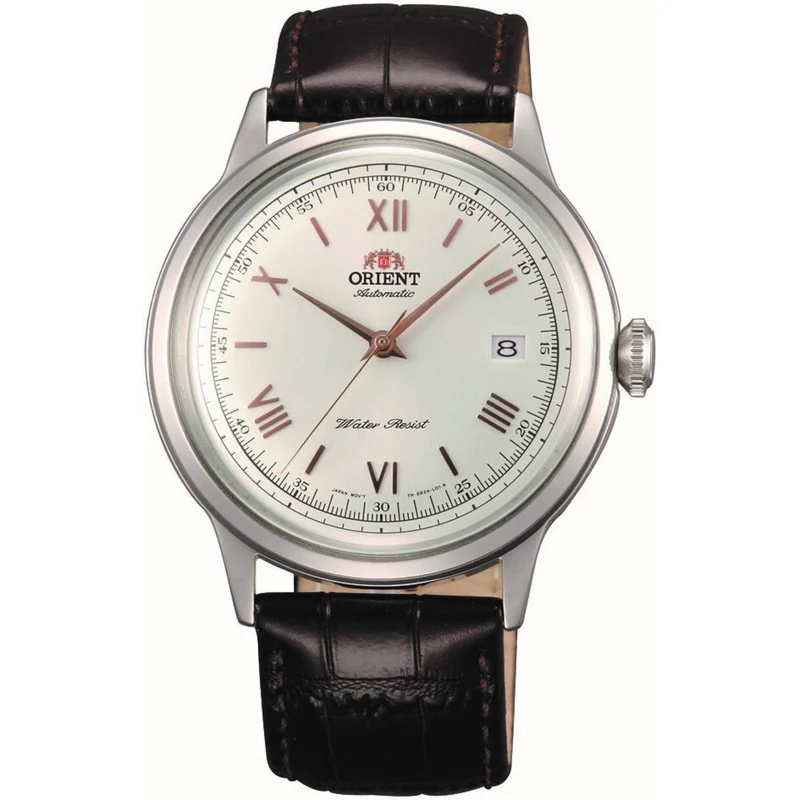 Orient Bambino 40.5mm White Dial Leather Mens Automatic Watch TAC00008W0