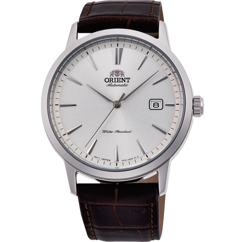 Orient Contemporary 42mm White Dial Leather Mens Automatic Watch RA-AC0F07S30B