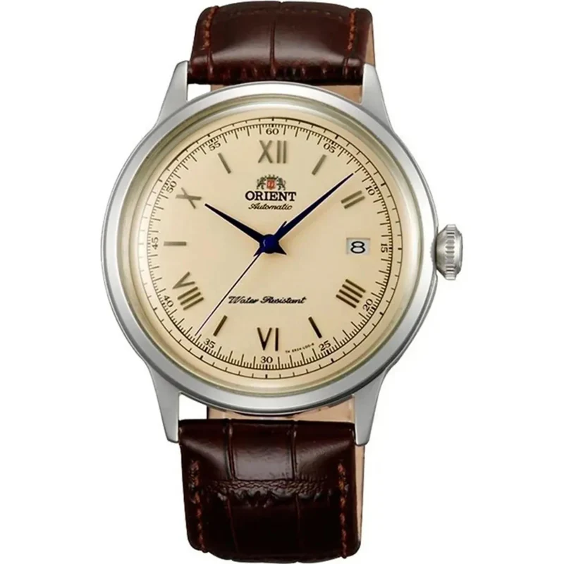 Orient Bambino 40.5mm Champagne Dial Leather Mens Automatic Watch TAC00009N0