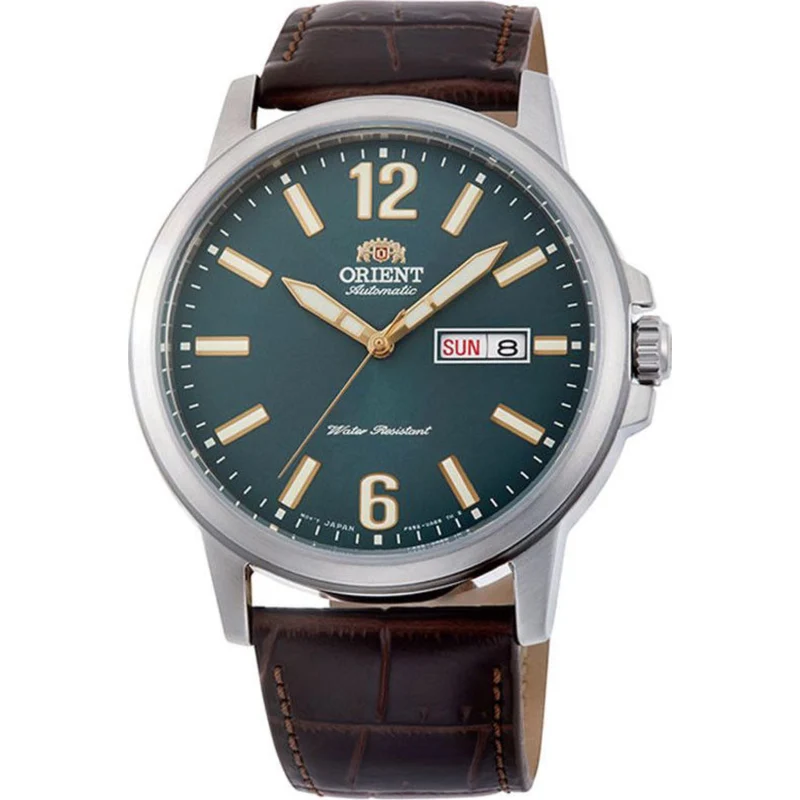 Orient Contemporary 42mm Green Dial Leather Mens Automatic Watch RA-AA0C06E39B