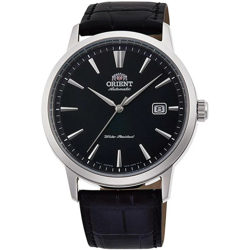 Orient Contemporary 42mm Black Dial Leather Mens Automatic Watch RA-AC0F05B30B