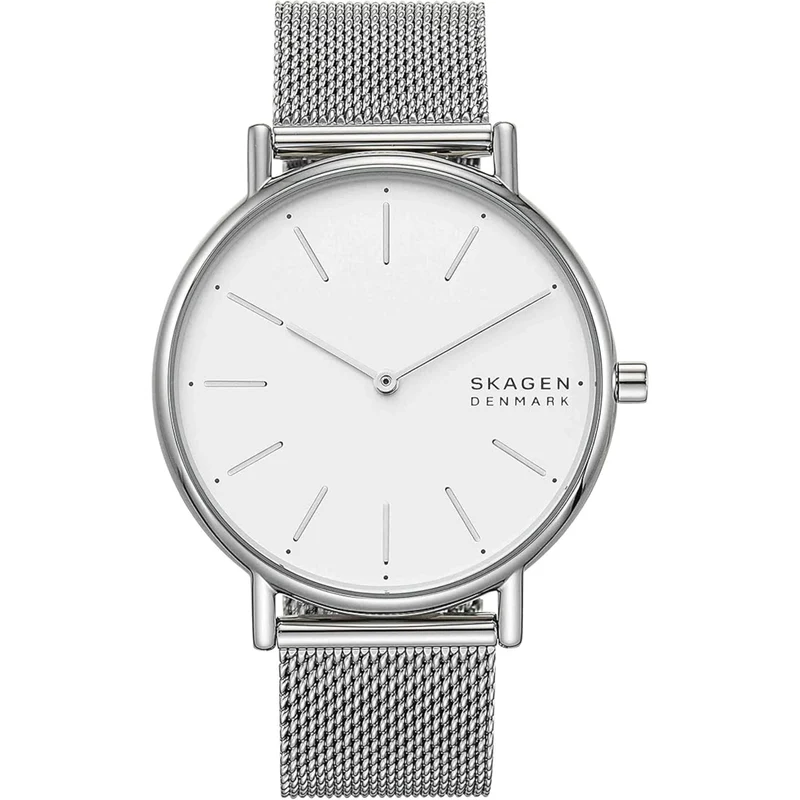 Skagen Signatur Silver-Tone Steel Mesh White Silver Dial Women’s Watch SKW2785