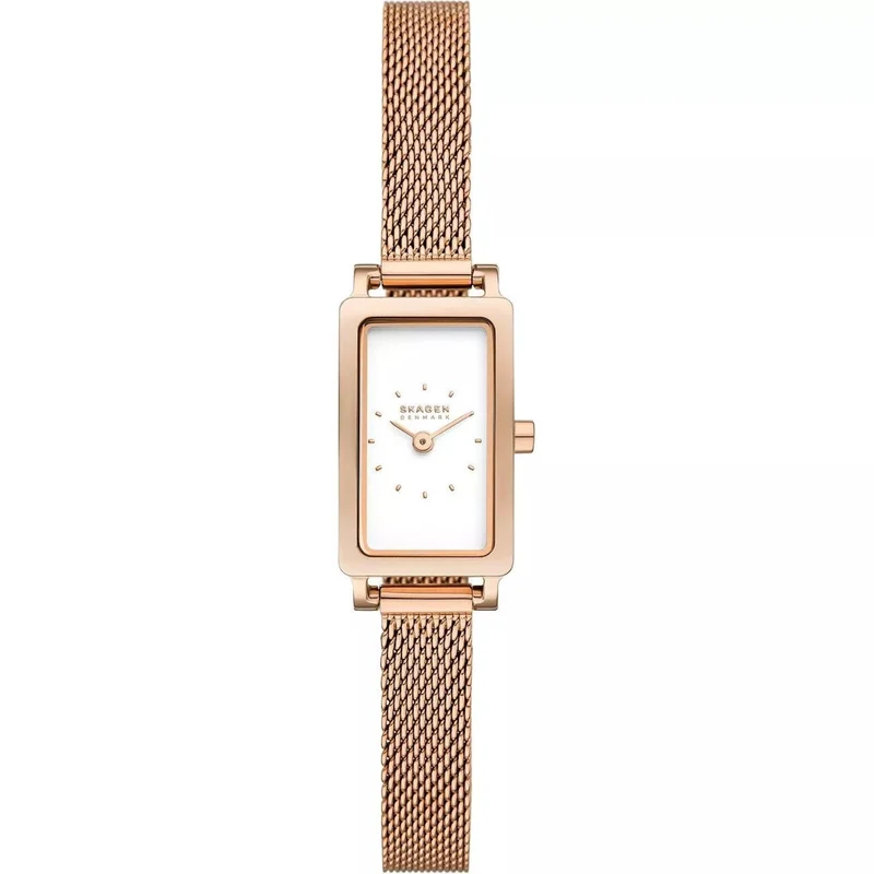 Skagen Hagen Micro Rose Gold Stainless Steel White Dial Women's Watch SKW3148