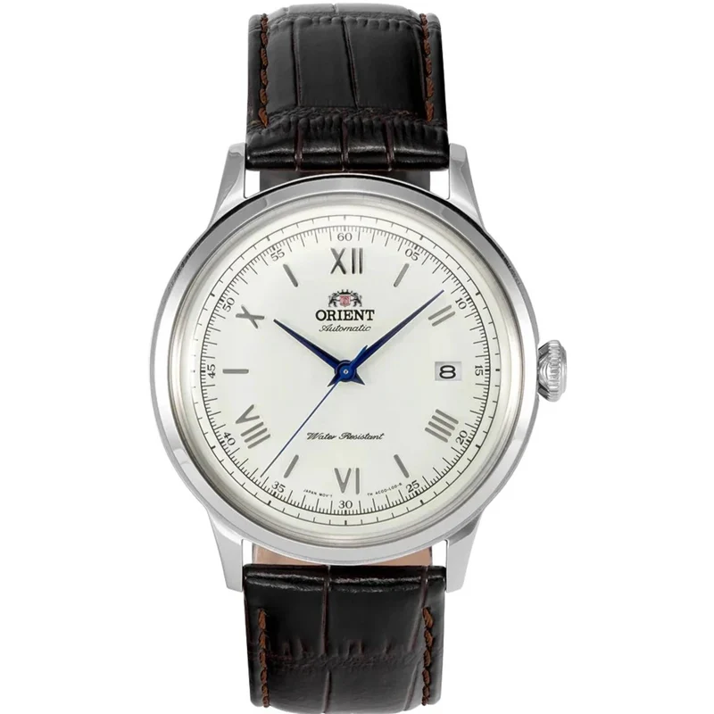 Orient Bambino 40.5mm White Dial Leather Mens Automatic Watch TAC00009W0