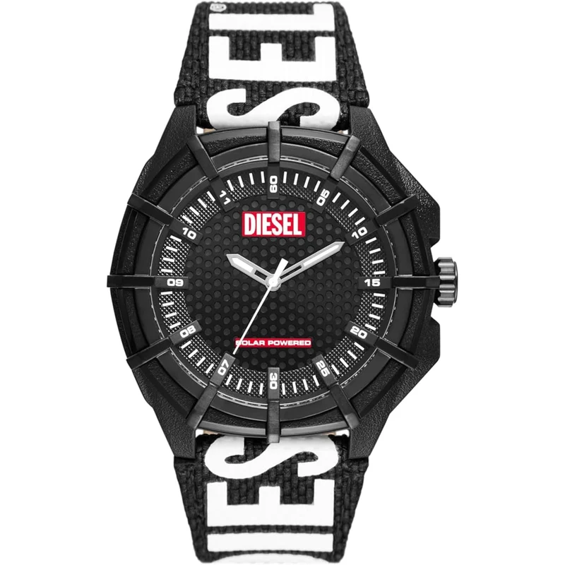 Diesel Framed 51mm Black Dial Fabric Mens Quartz Watch DZ4654