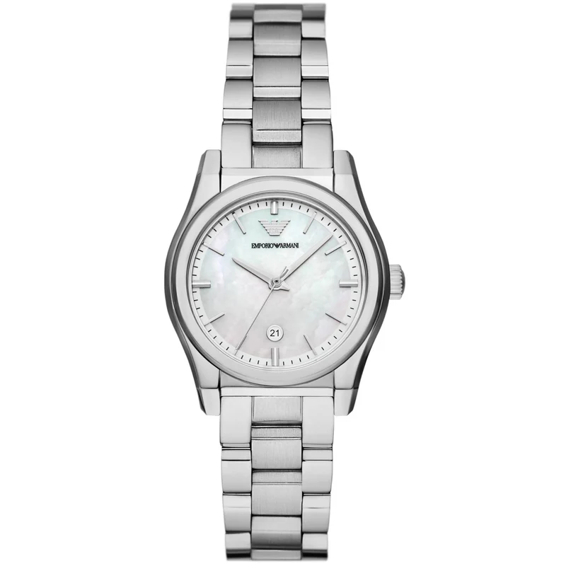 Emporio Armani Federica 32mm Mother-of-Pearl Dial Steel Ladies Quartz Watch AR11557
