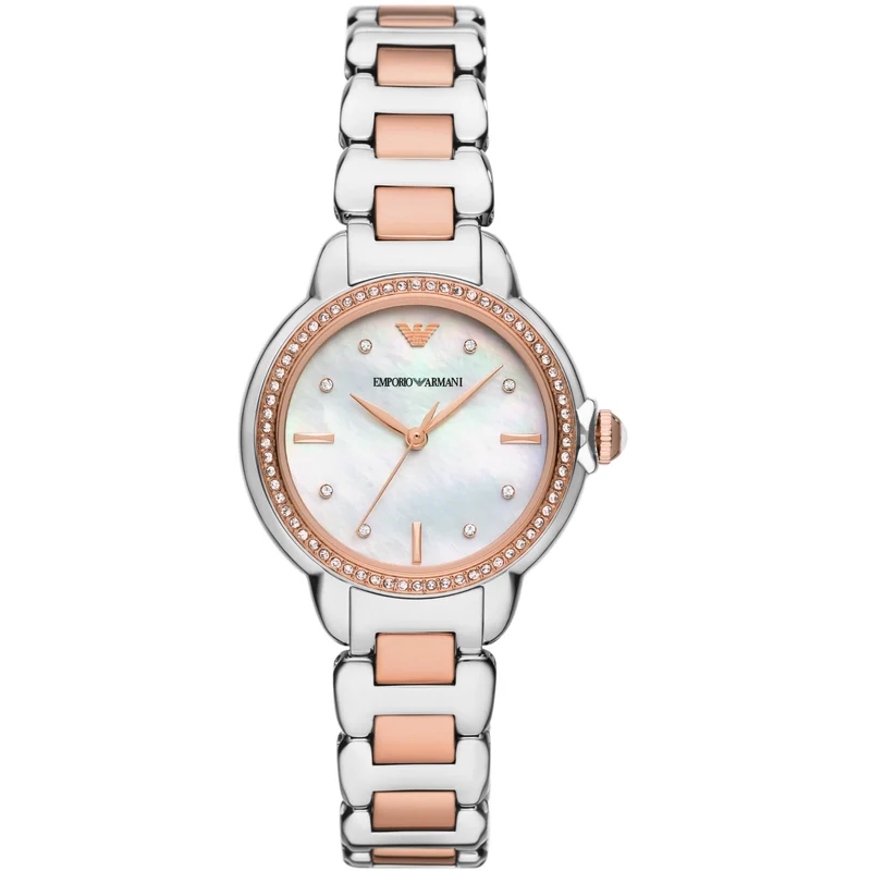 Emporio Armani Mia 32mm Mother of Pearl Dial Steel Ladies Quartz Watch AR11569
