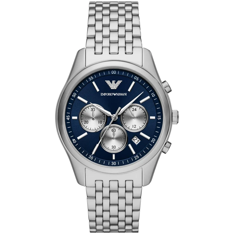 Emporio Armani Antonio 41mm Chronograph Blue Dial Steel Mens Quartz Watch AR11582