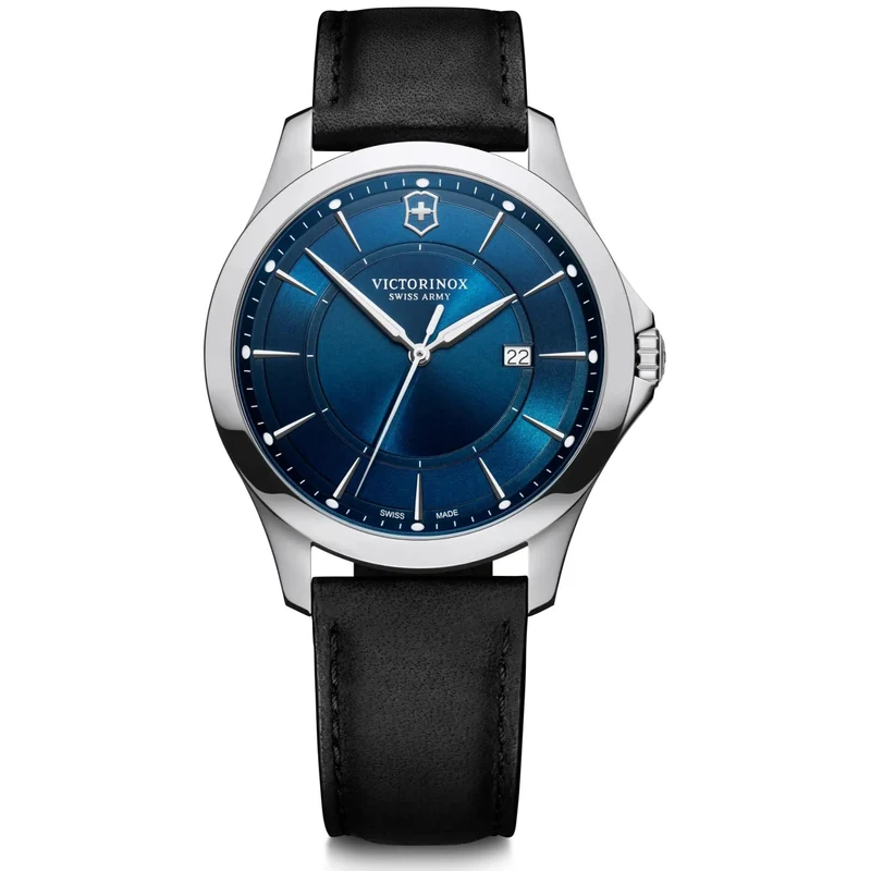 Victorinox Alliance 40mm Blue Dial Leather Mens Quartz Watch 241906