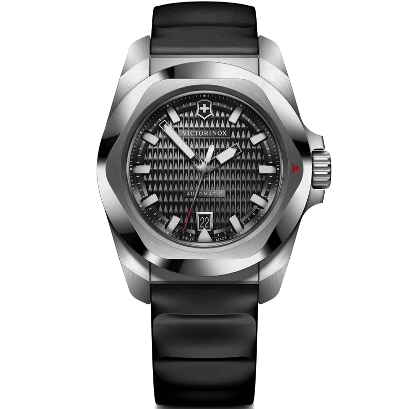 Victorinox I.N.O.X 41mm Black Dial Rubber Mens Automatic Watch 242039