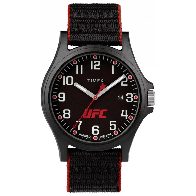 Timex UFC 40mm Black Dial Fabric Mens Quartz Watch TW2V55000