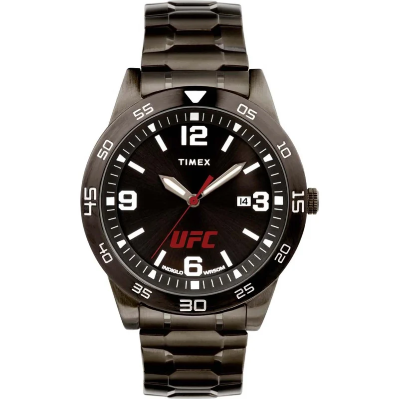 Timex UFC 42mm Black Dial Steel Mens Quartz Watch TW2V56200