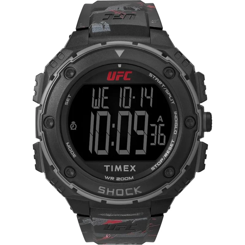 Timex UFC 50mm Digital Resin Mens Quartz Watch TW2V85100