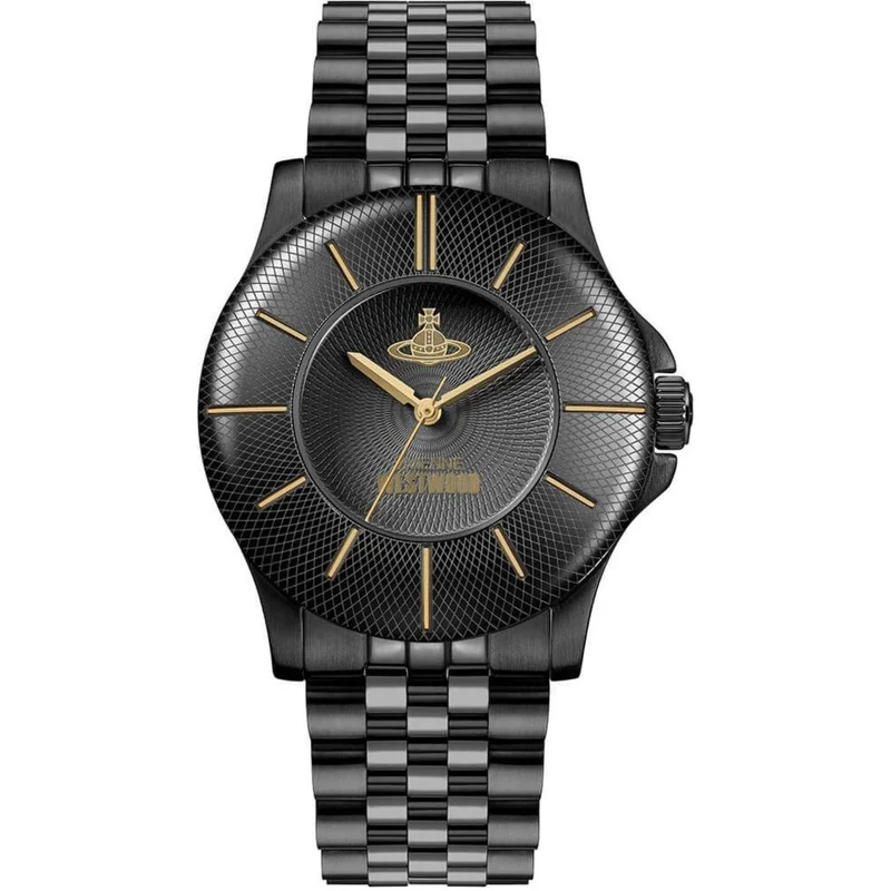 Vivienne Westwood Walbrook 37mm Black Dial Steel Ladies Quartz Watch VV309BKBK