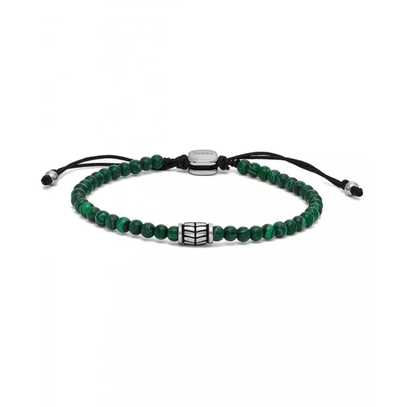Fossil Reconstituted Malachite Beaded Men's Bracelet JF04415040
