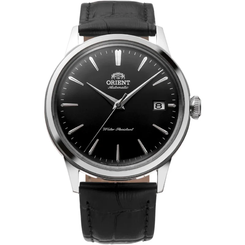 Orient Bambino 38mm Black Dial Leather Mens Automatic Watch RA-AC0M02B30B