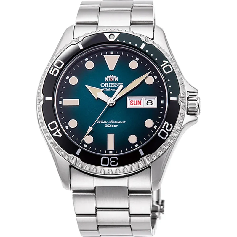 Orient Mako 42mm Green Dial Steel Mens Automatic Watch RA-AA0811E39B