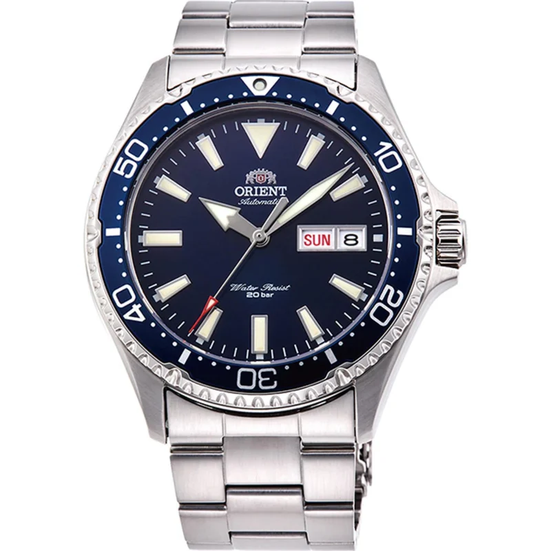 Orient Mako 42mm Blue Dial Steel Mens Automatic Watch RA-AA0002L39B