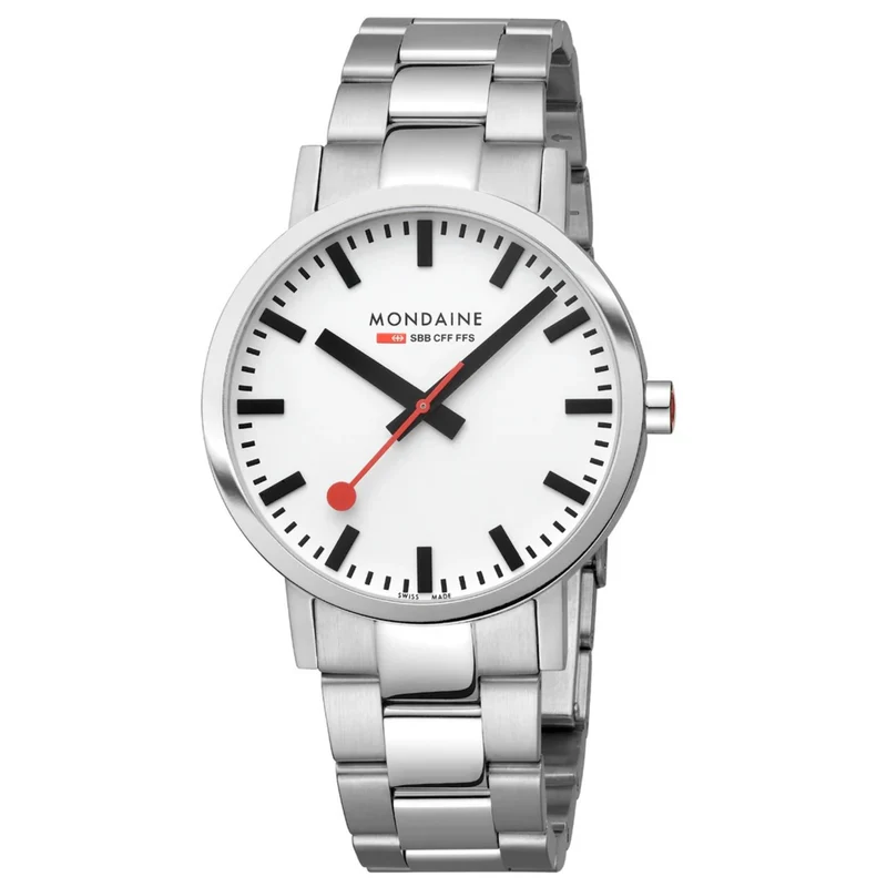 Mondaine Classic White Dial Steel Strap Watch A660.30360.11SBJ